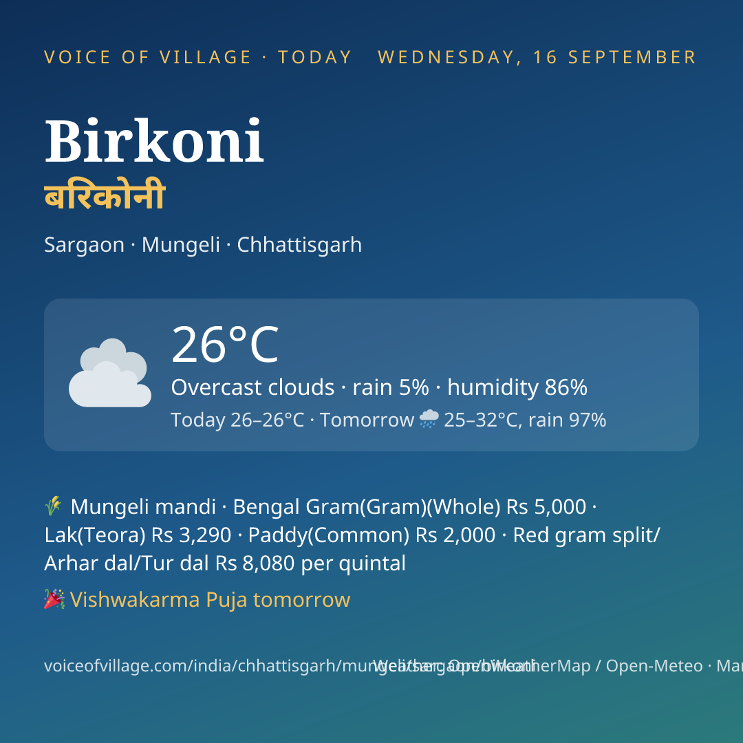 Birkoni today