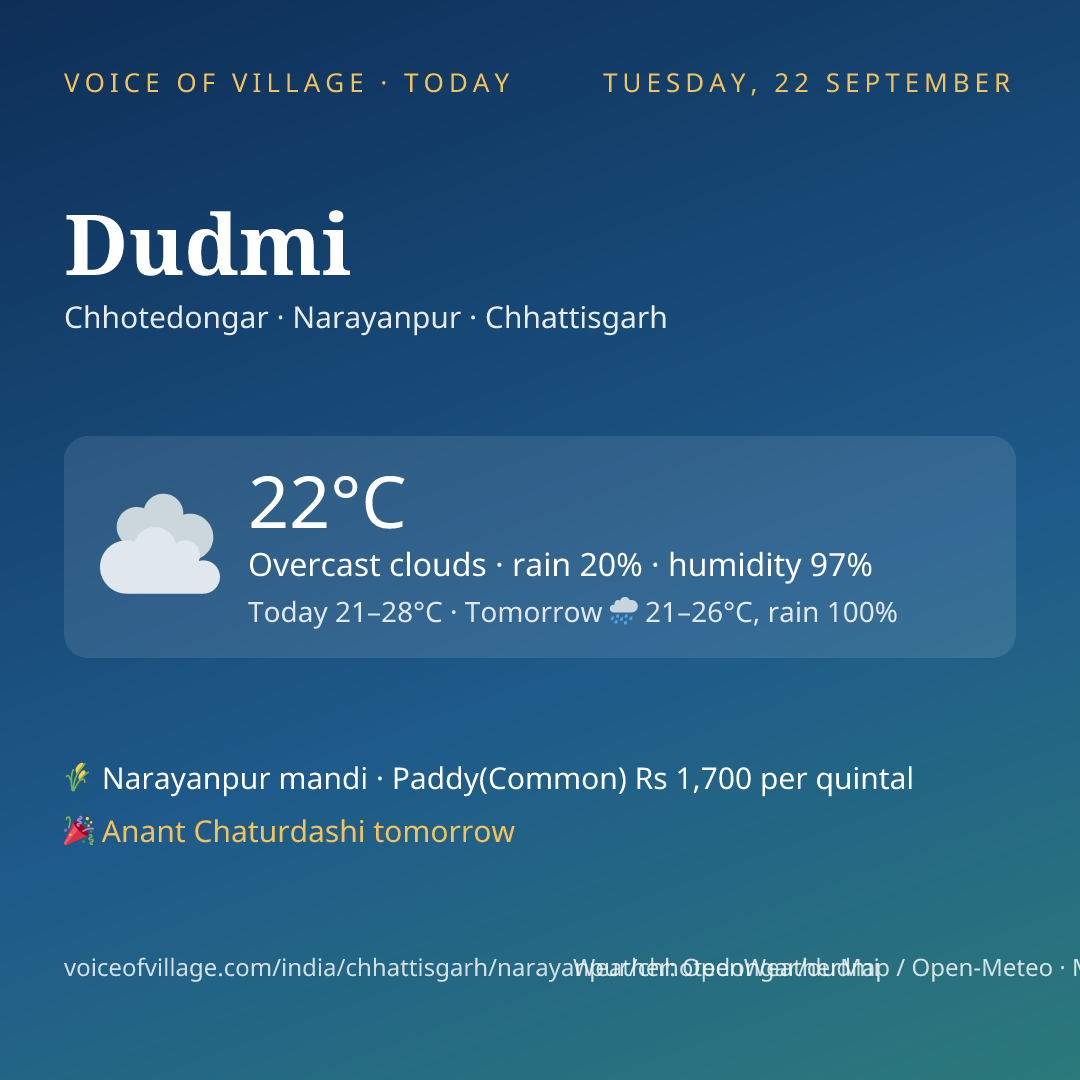 Dudmi today