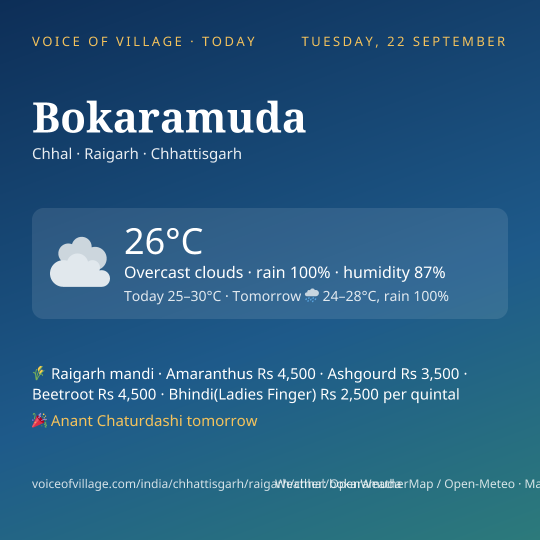 Bokaramuda today