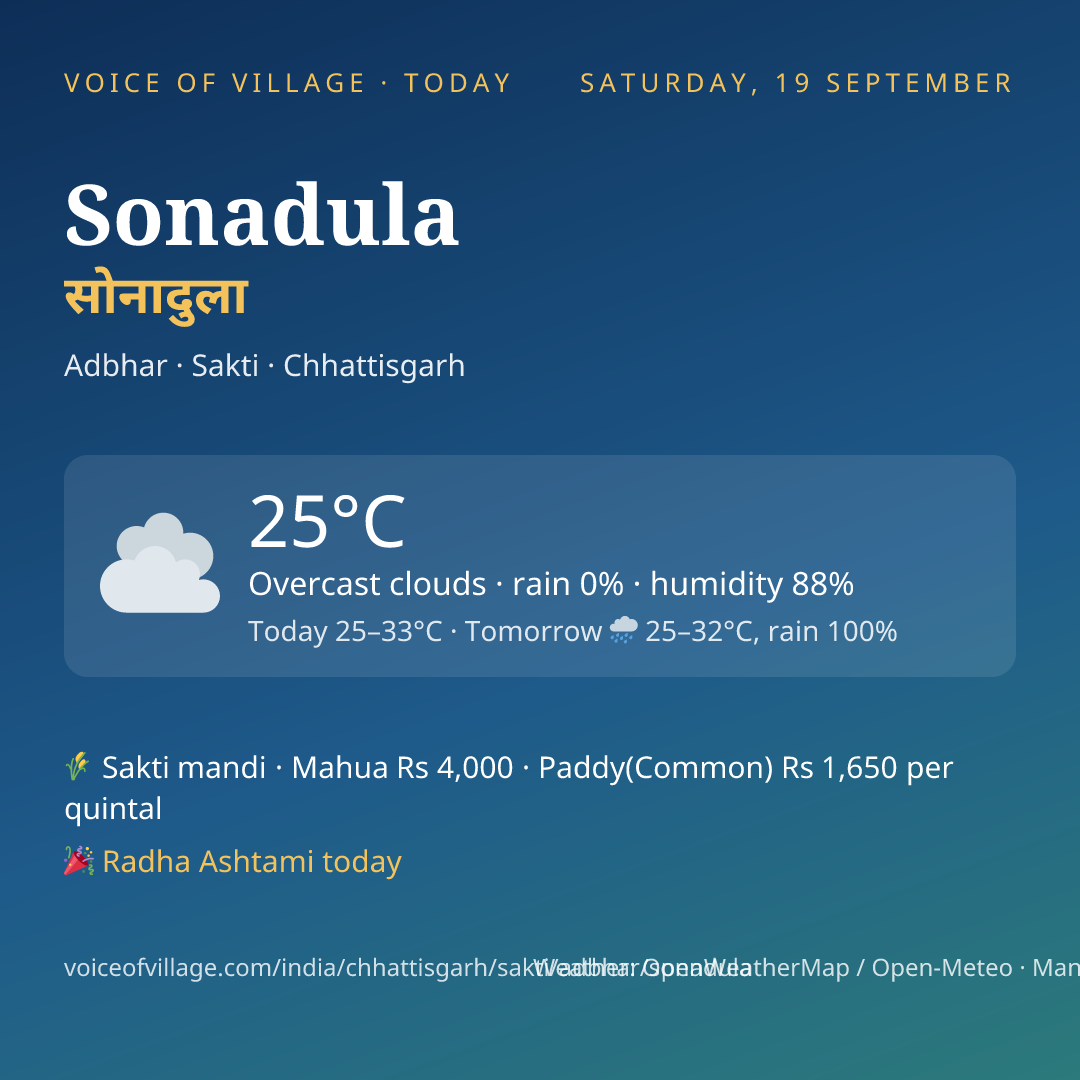 Sonadula today