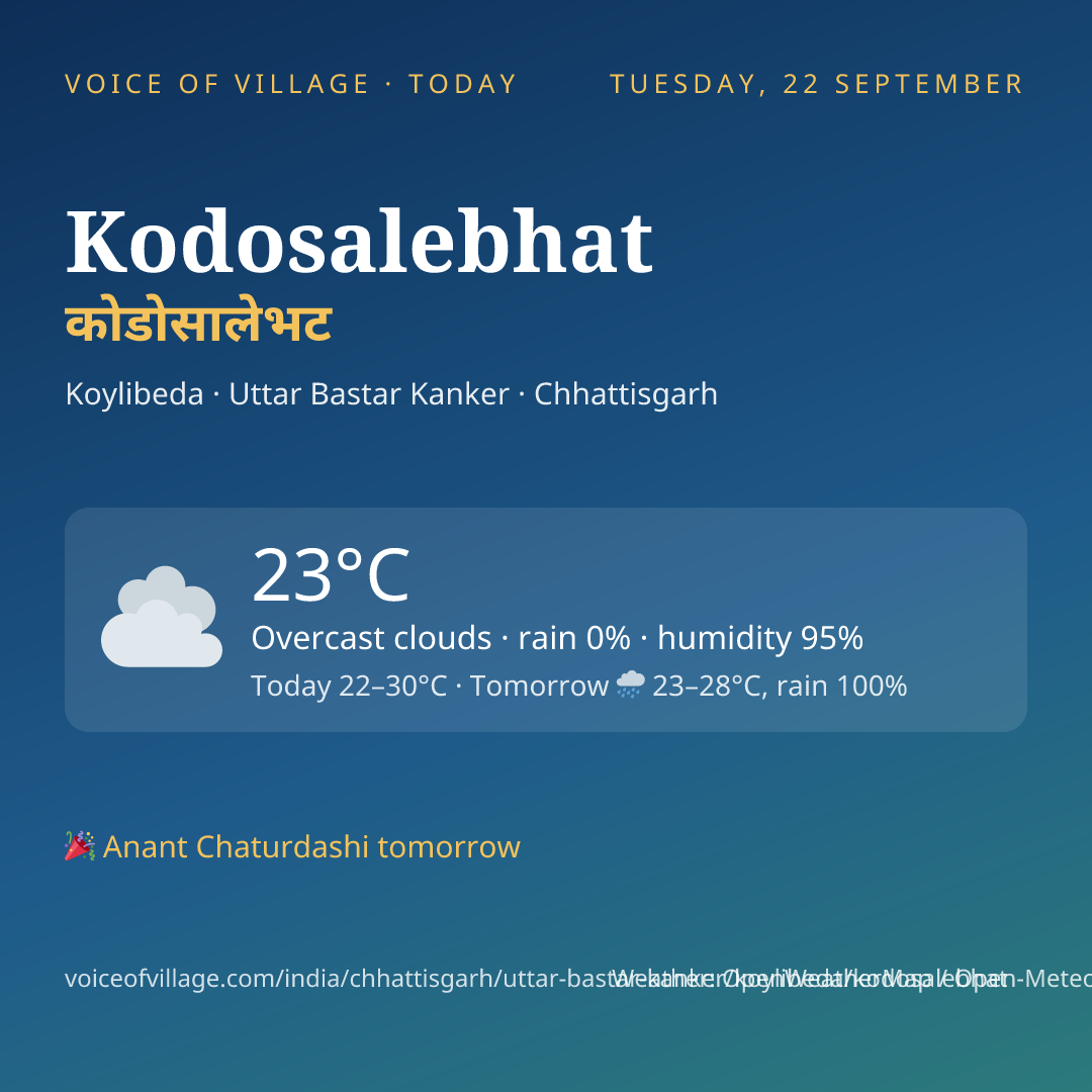Kodosalebhat today