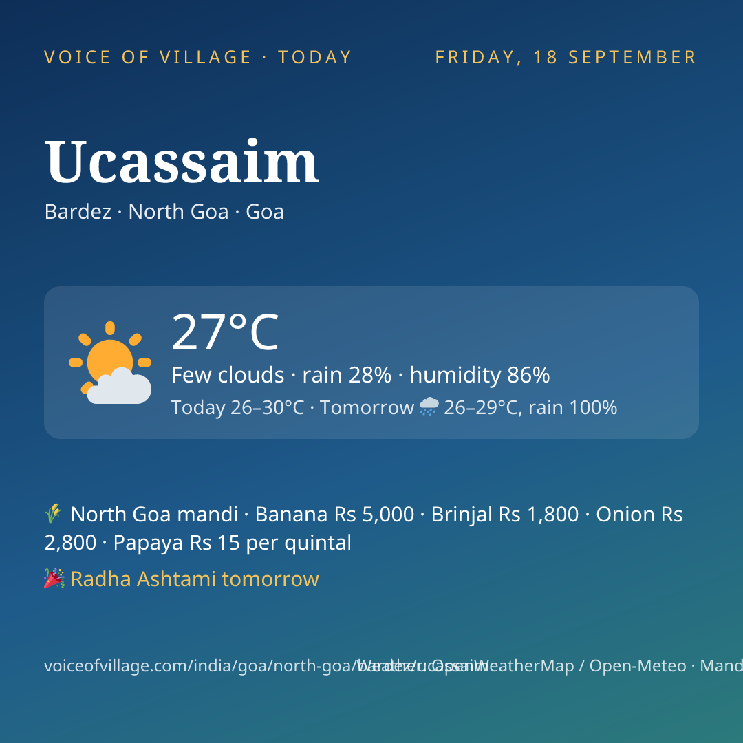Ucassaim today