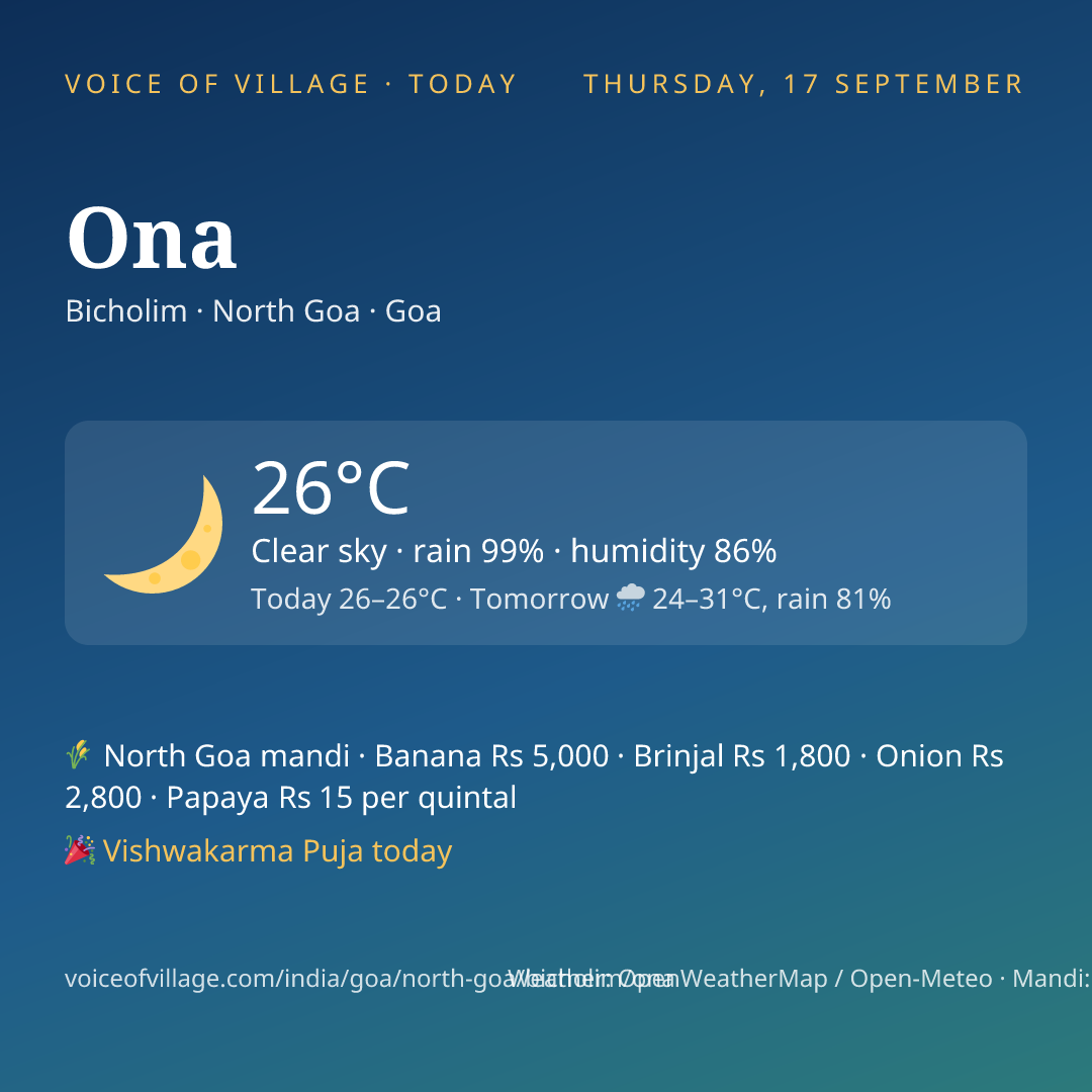 Ona today