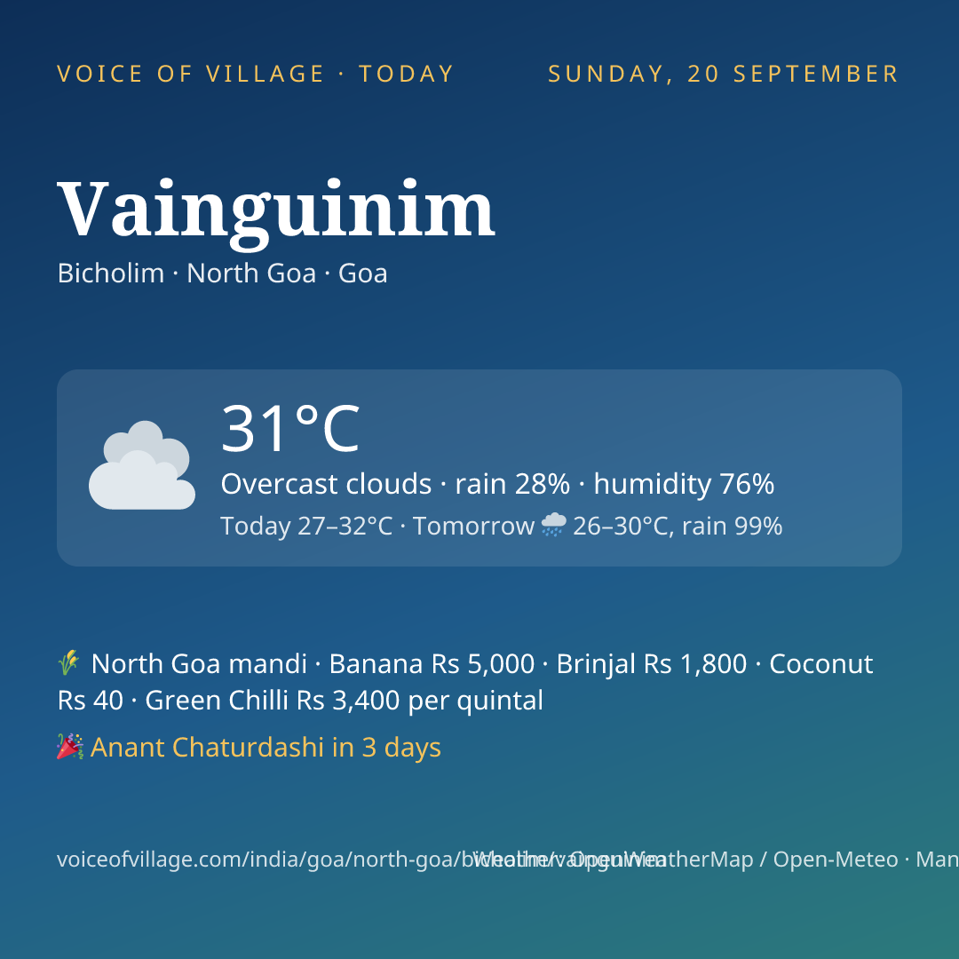 Vainguinim today