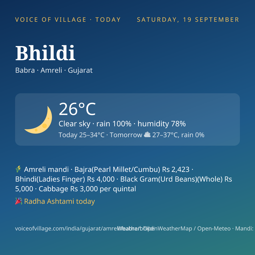 Bhildi today
