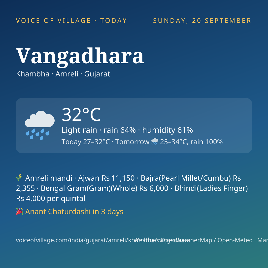 Vangadhara today
