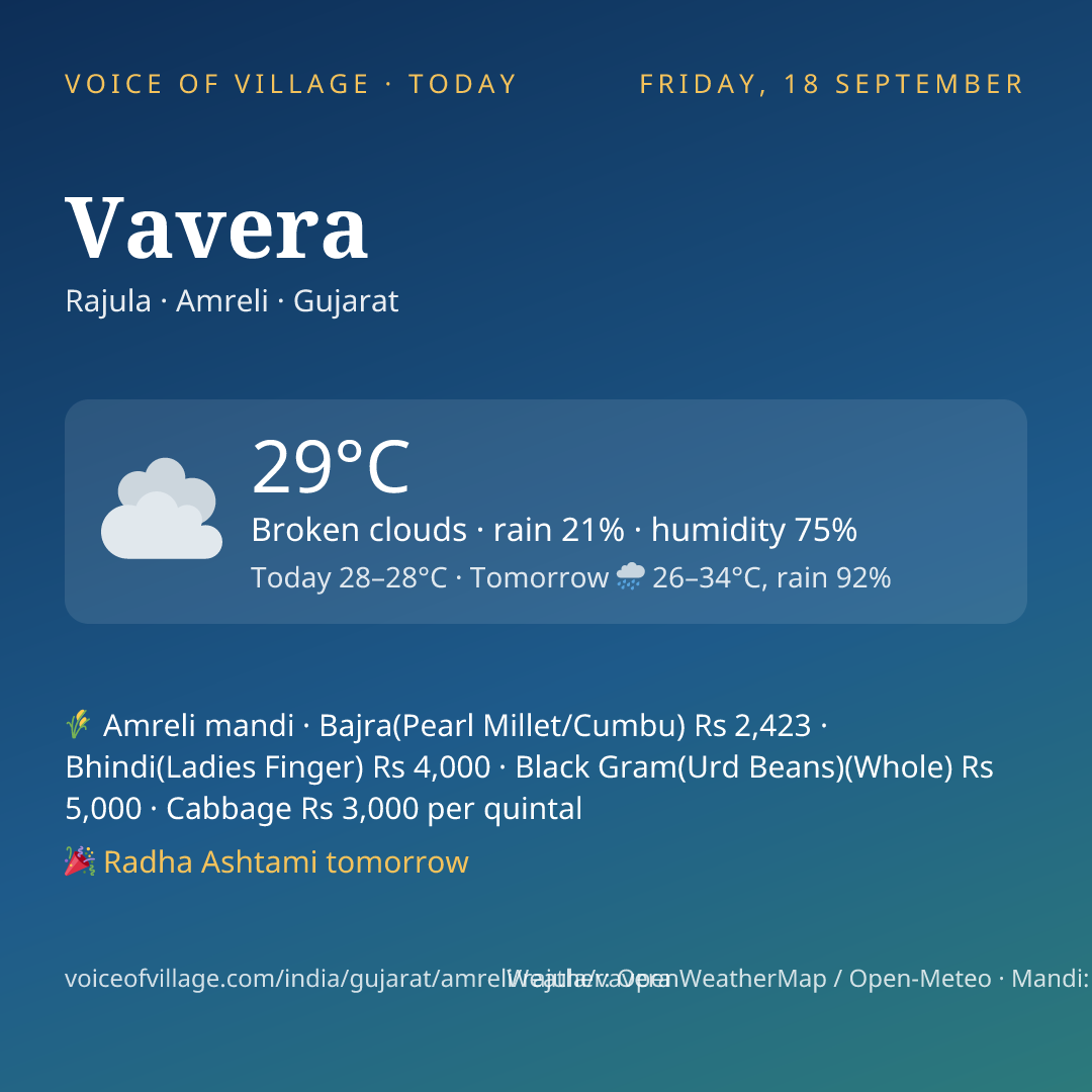 Vavera today