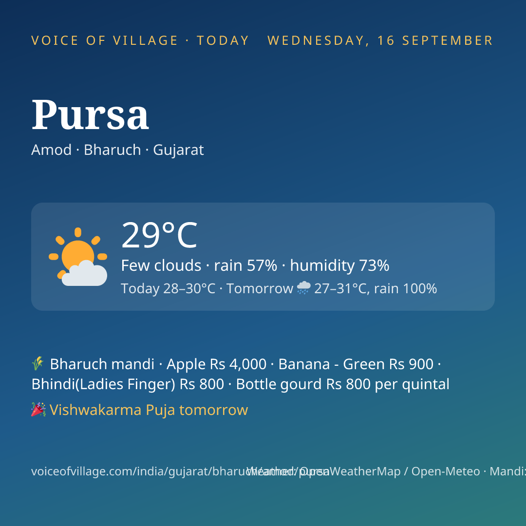 Pursa today