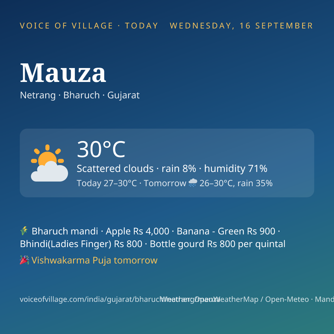 Mauza today