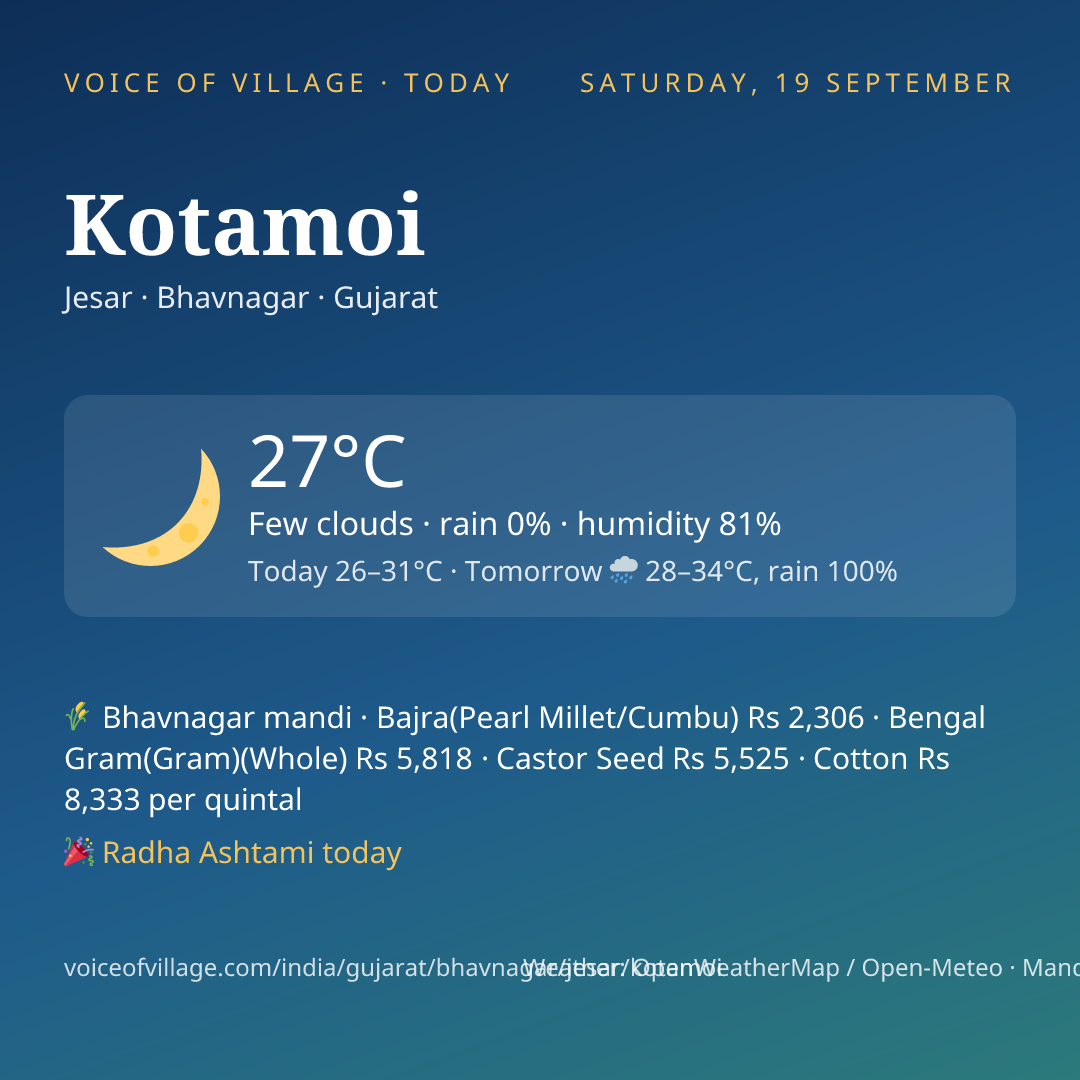 Kotamoi today