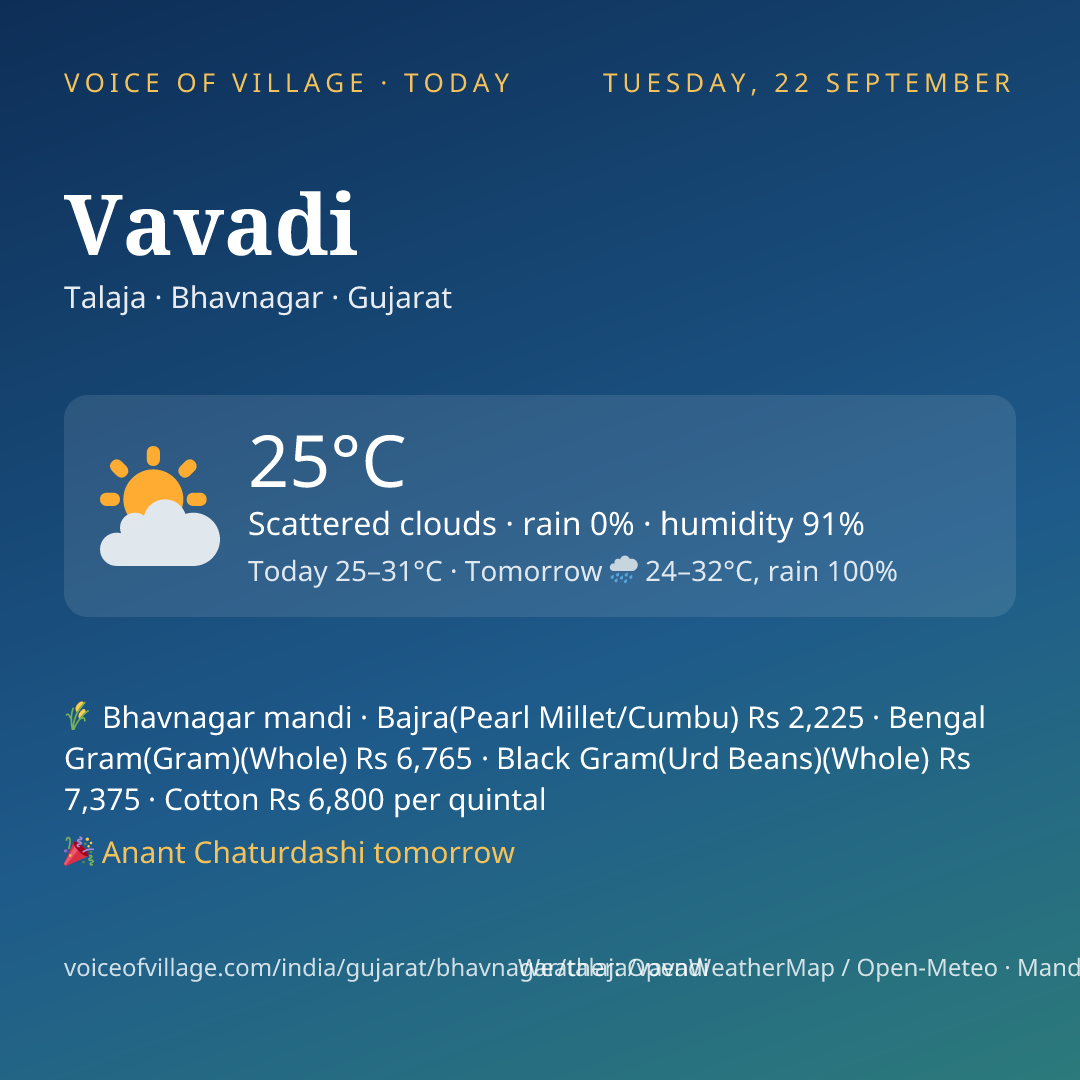 Vavadi today