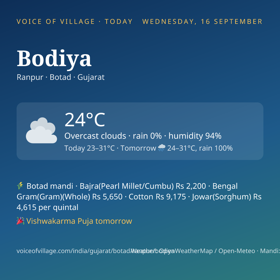 Bodiya today