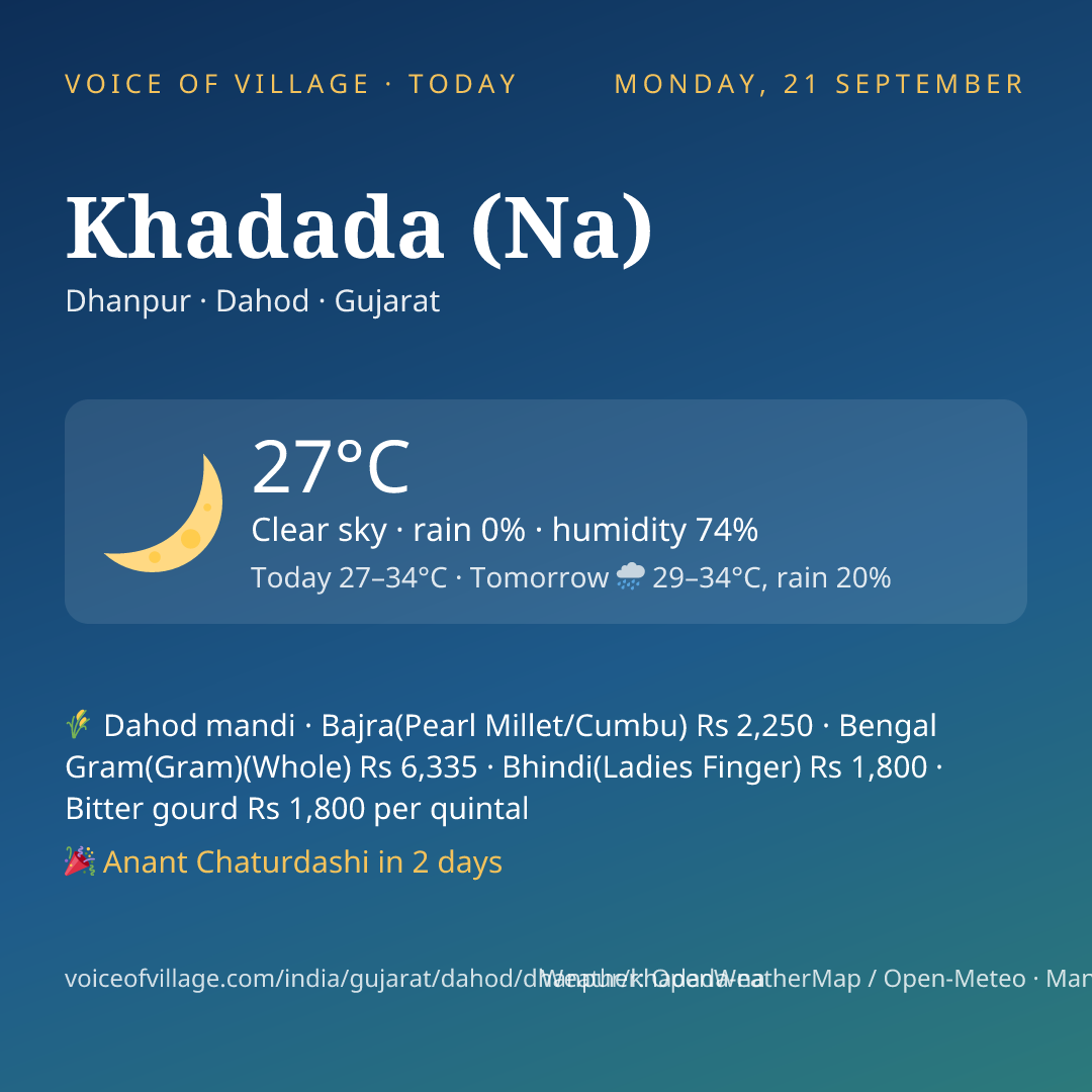 Khadada (Na) today