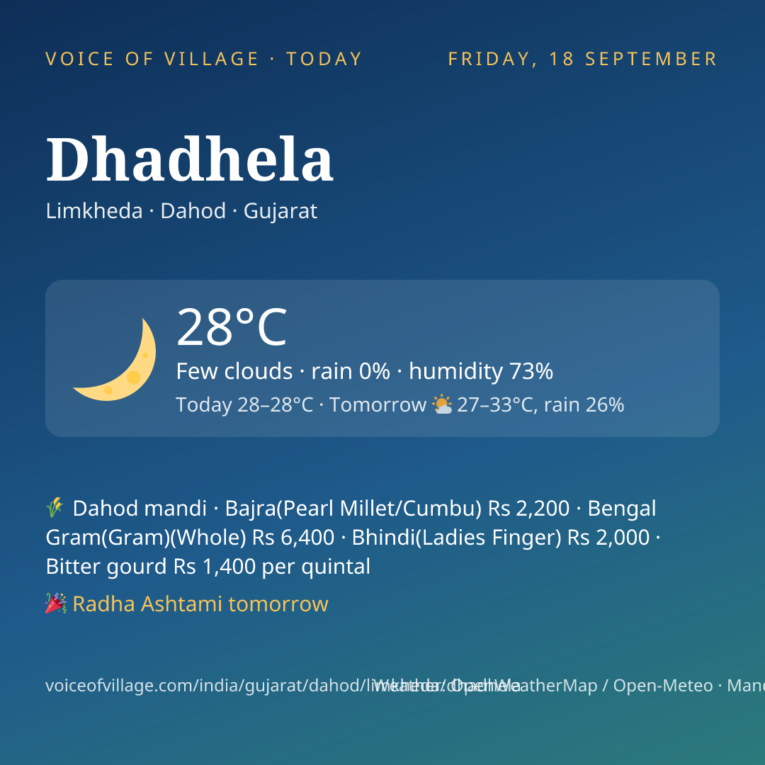 Dhadhela today