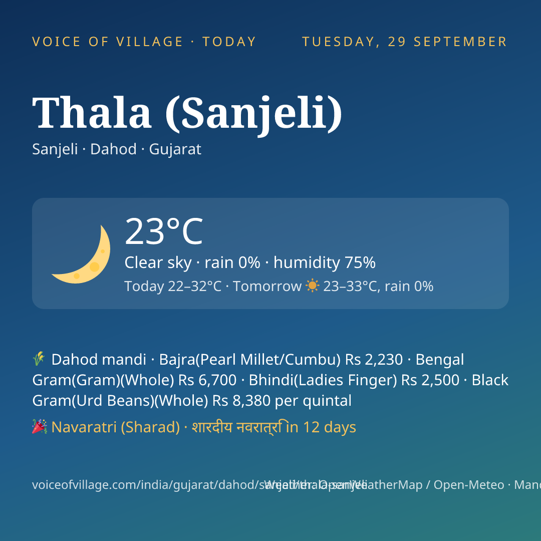 Thala (Sanjeli) today