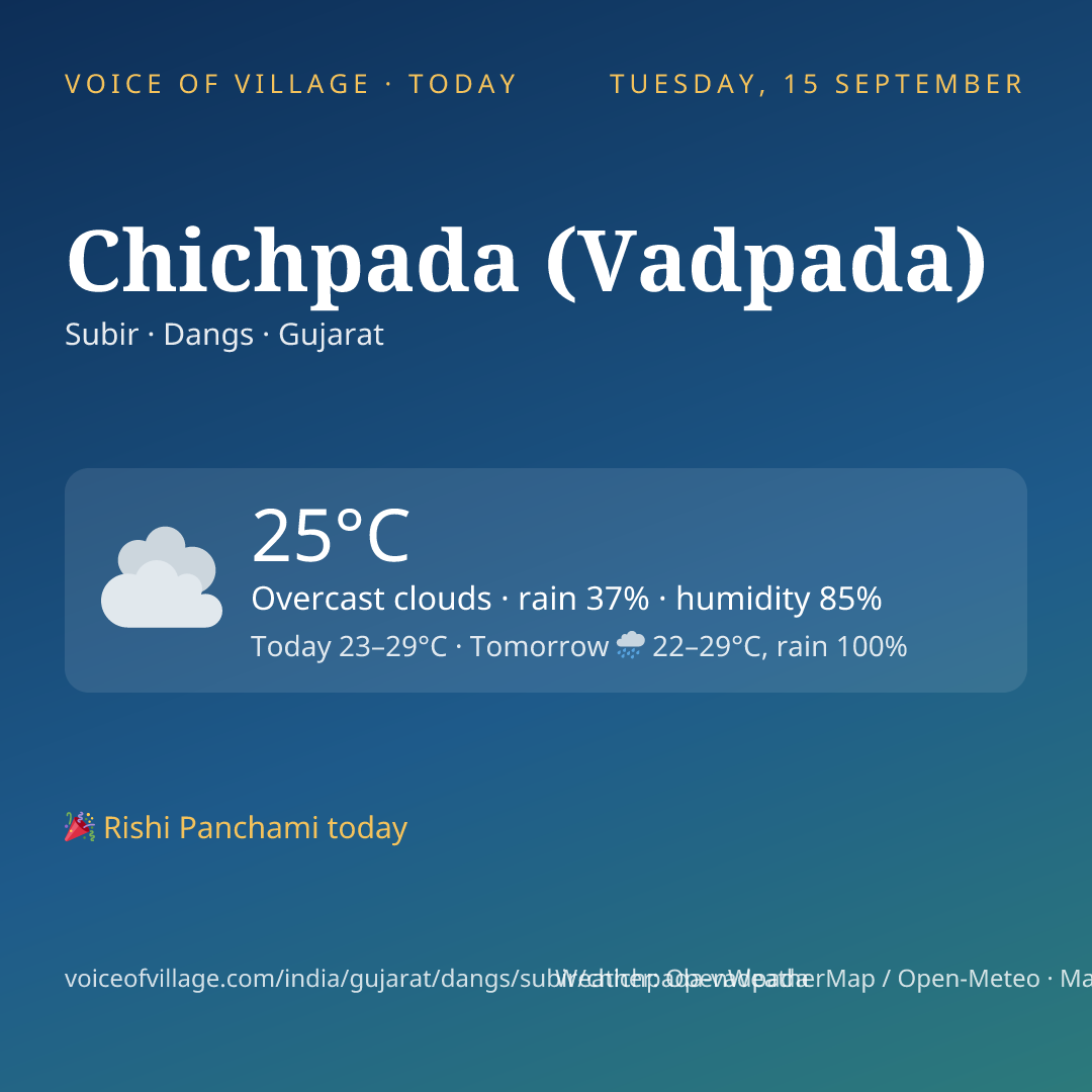 Chichpada (Vadpada) today
