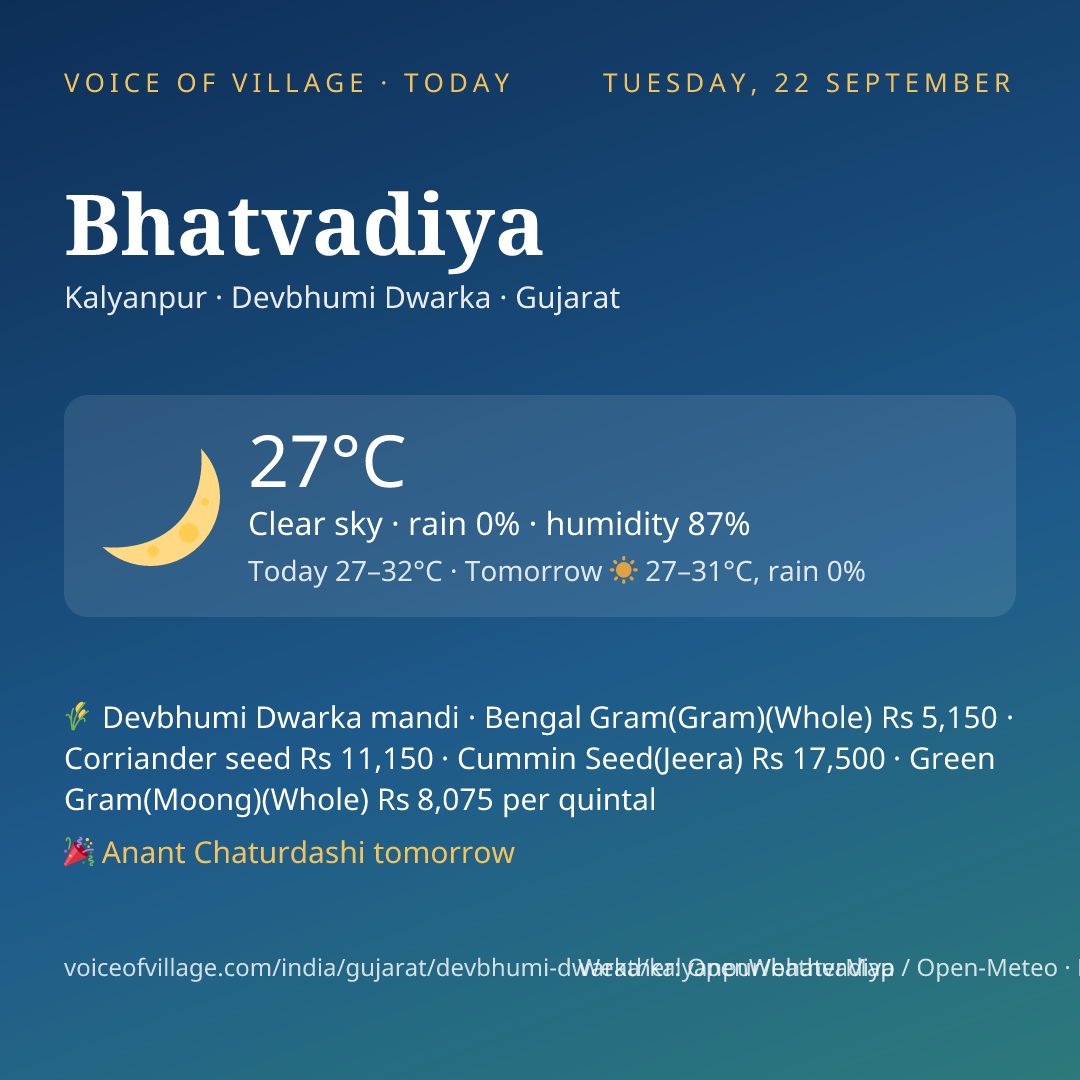 Bhatvadiya today
