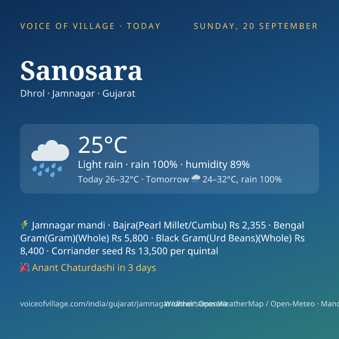 Sanosara today