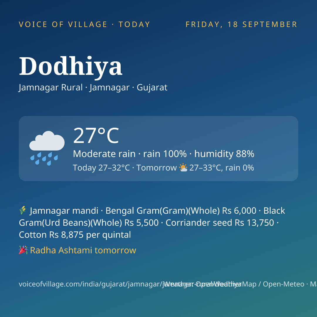 Dodhiya today