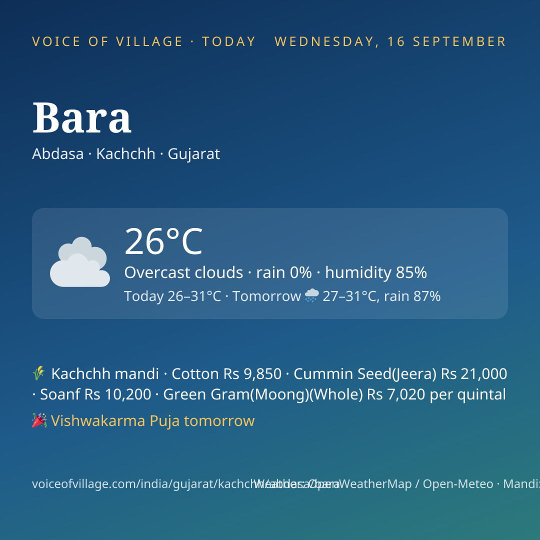 Bara today