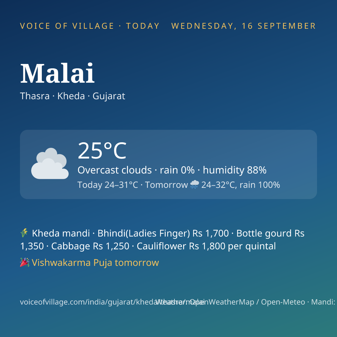 Malai today