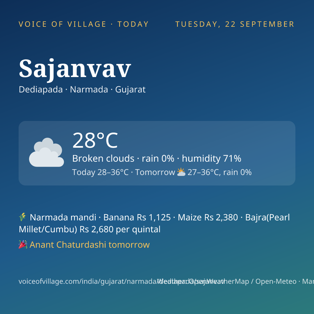 Sajanvav today