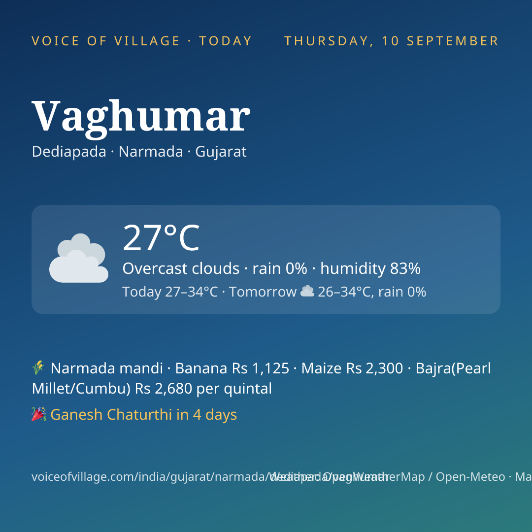 Vaghumar today