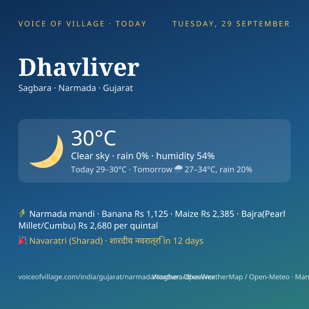 Dhavliver today