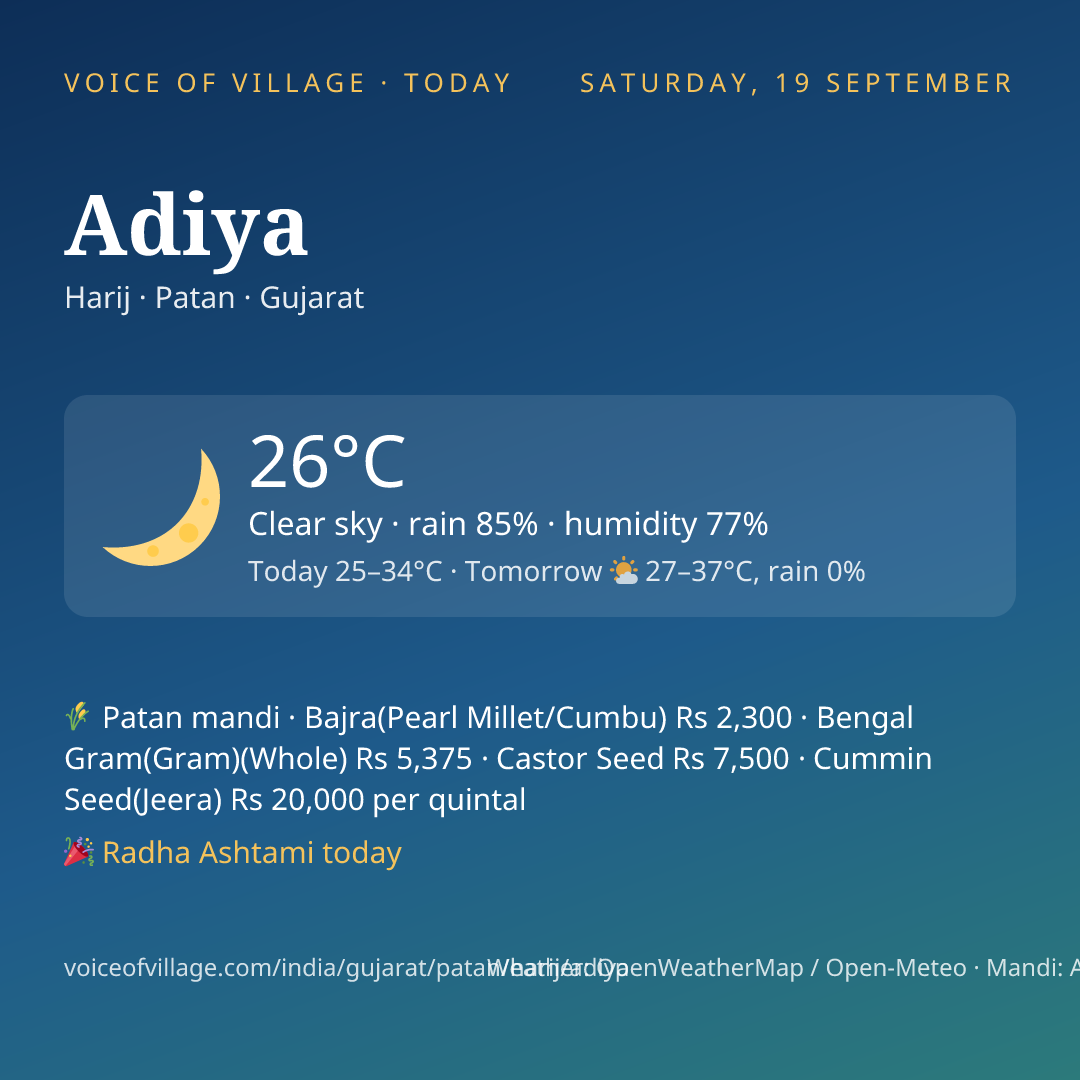 Adiya today