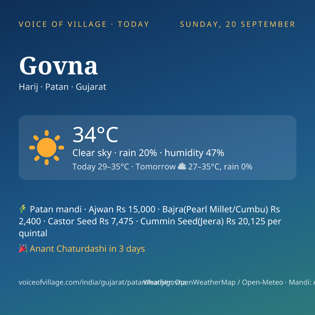 Govna today