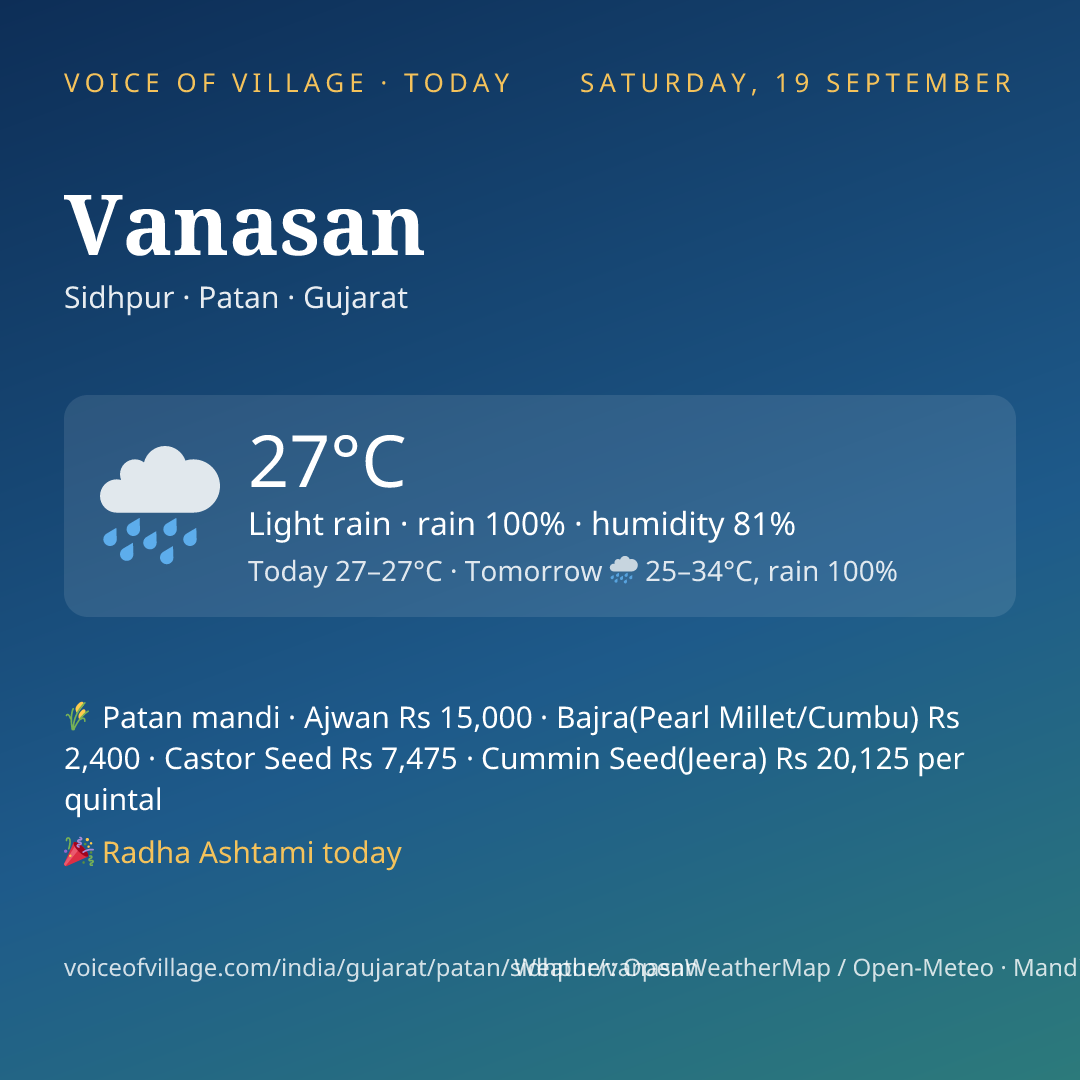Vanasan today