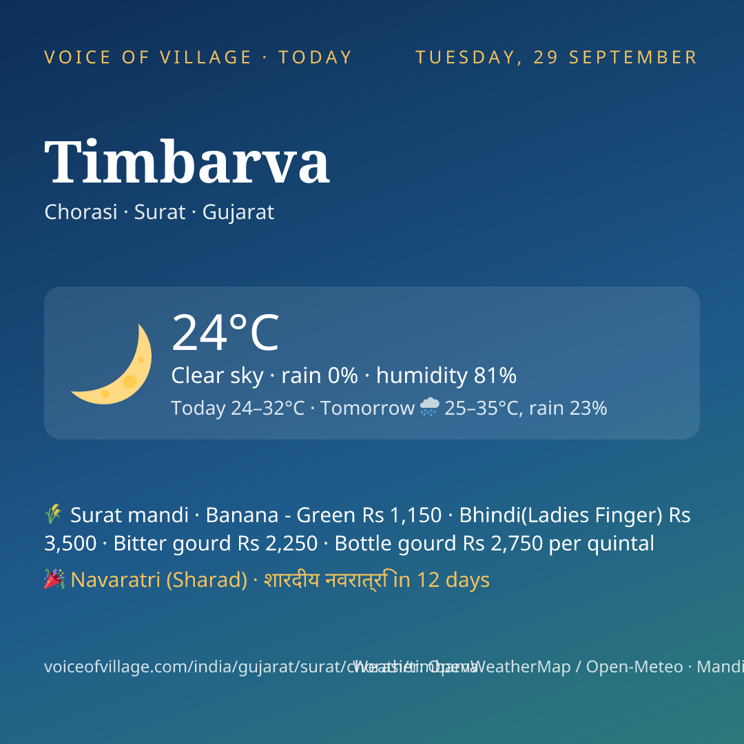 Timbarva today