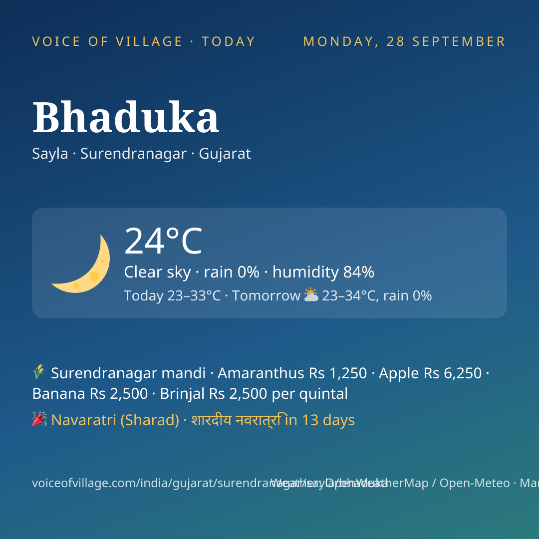 Bhaduka today