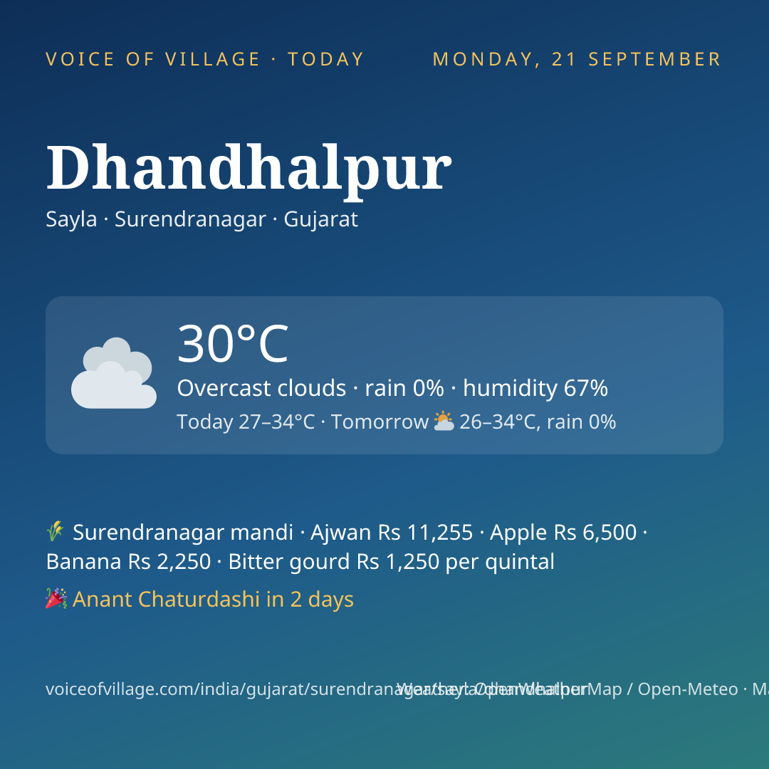 Dhandhalpur today