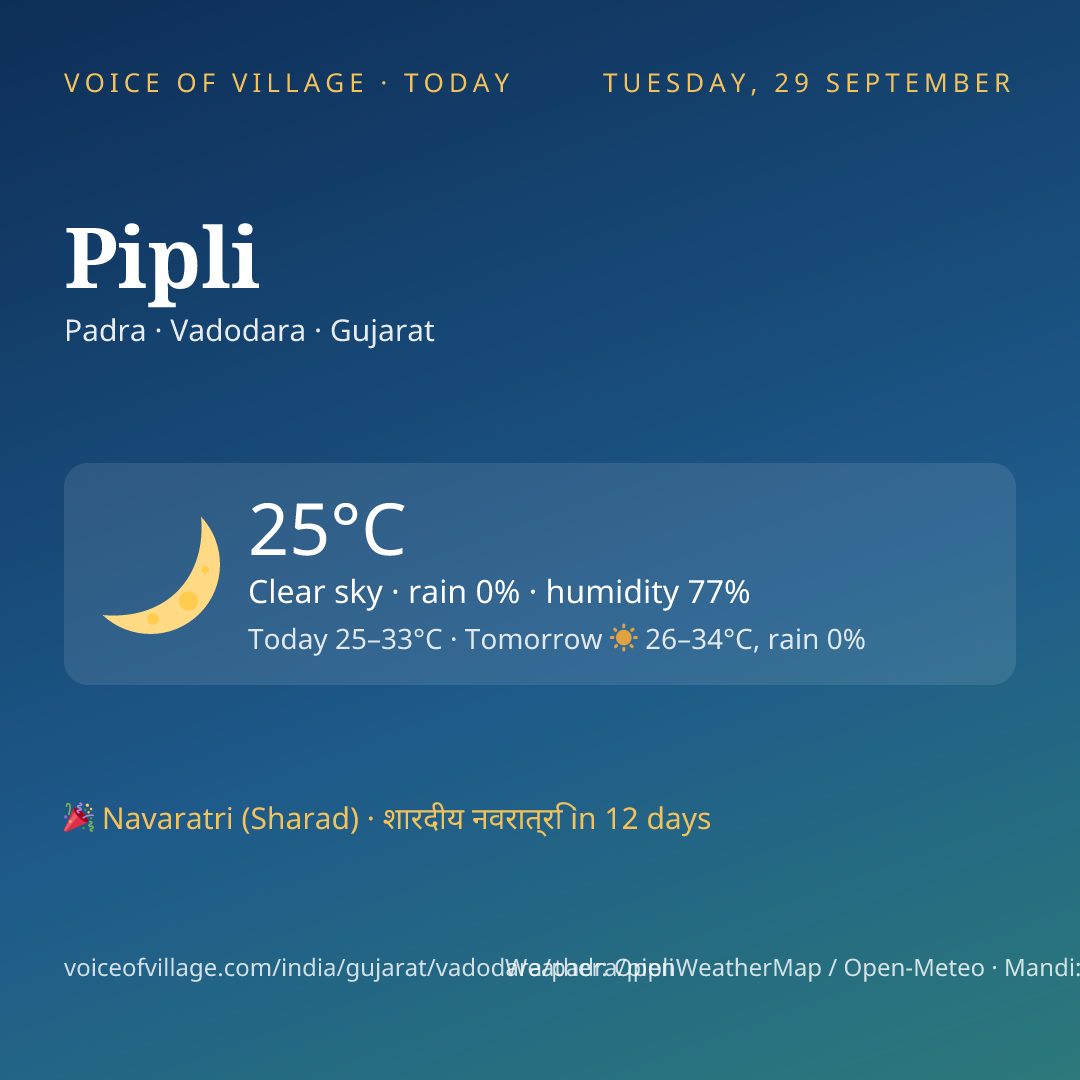 Pipli today