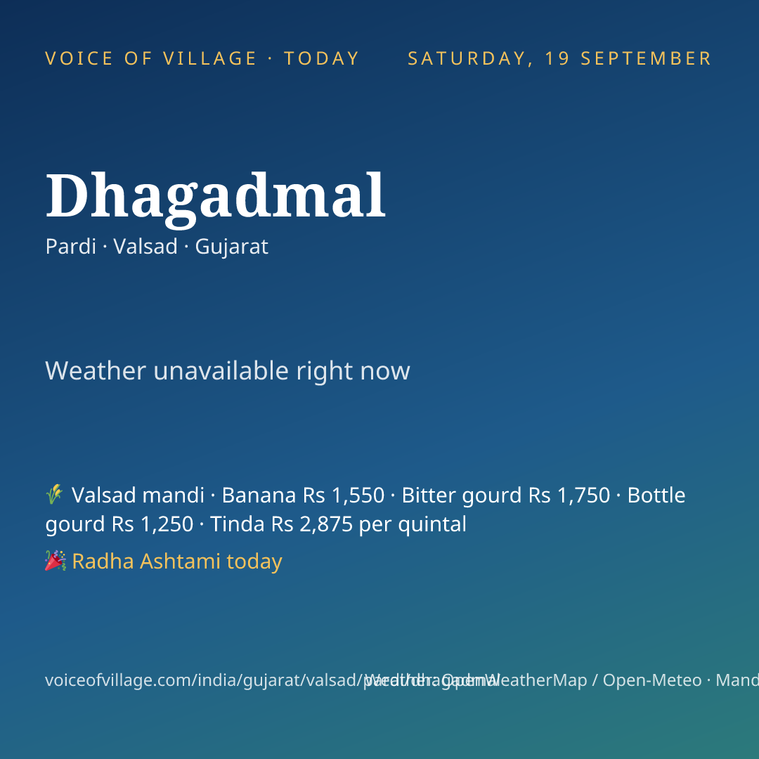 Dhagadmal today
