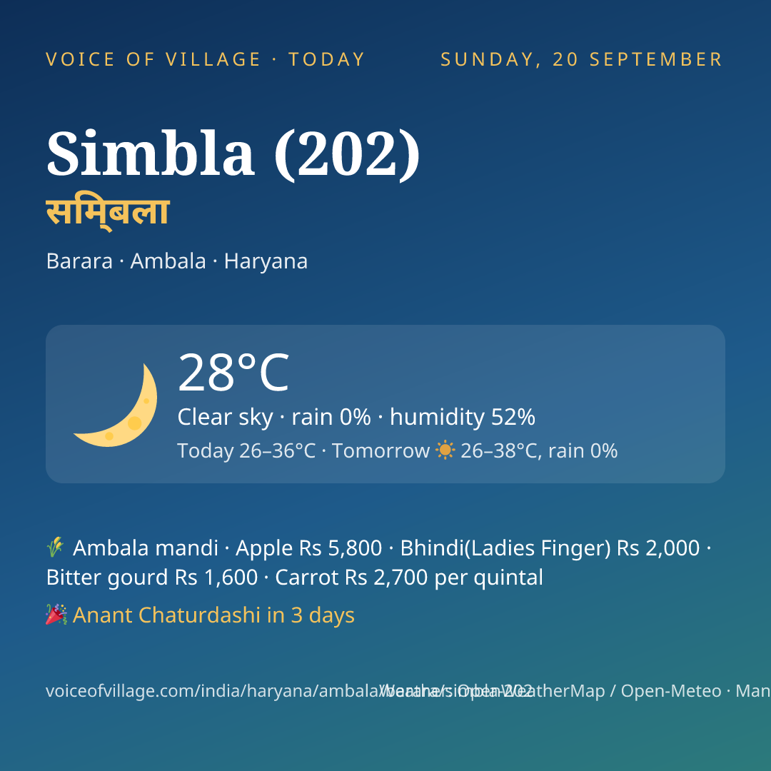 Simbla (202) today
