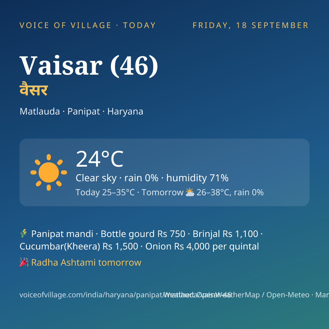 Vaisar (46) today