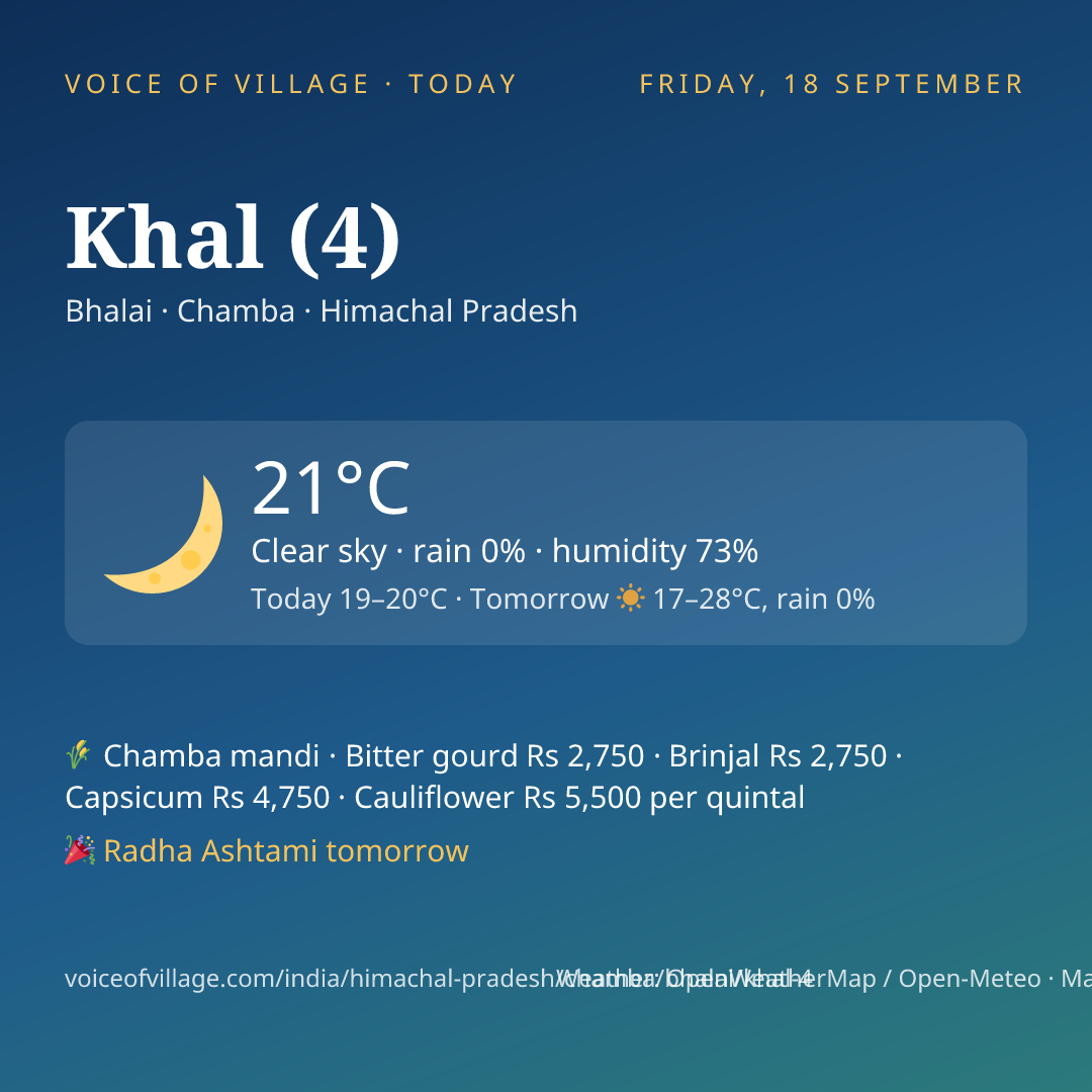 Khal (4) today