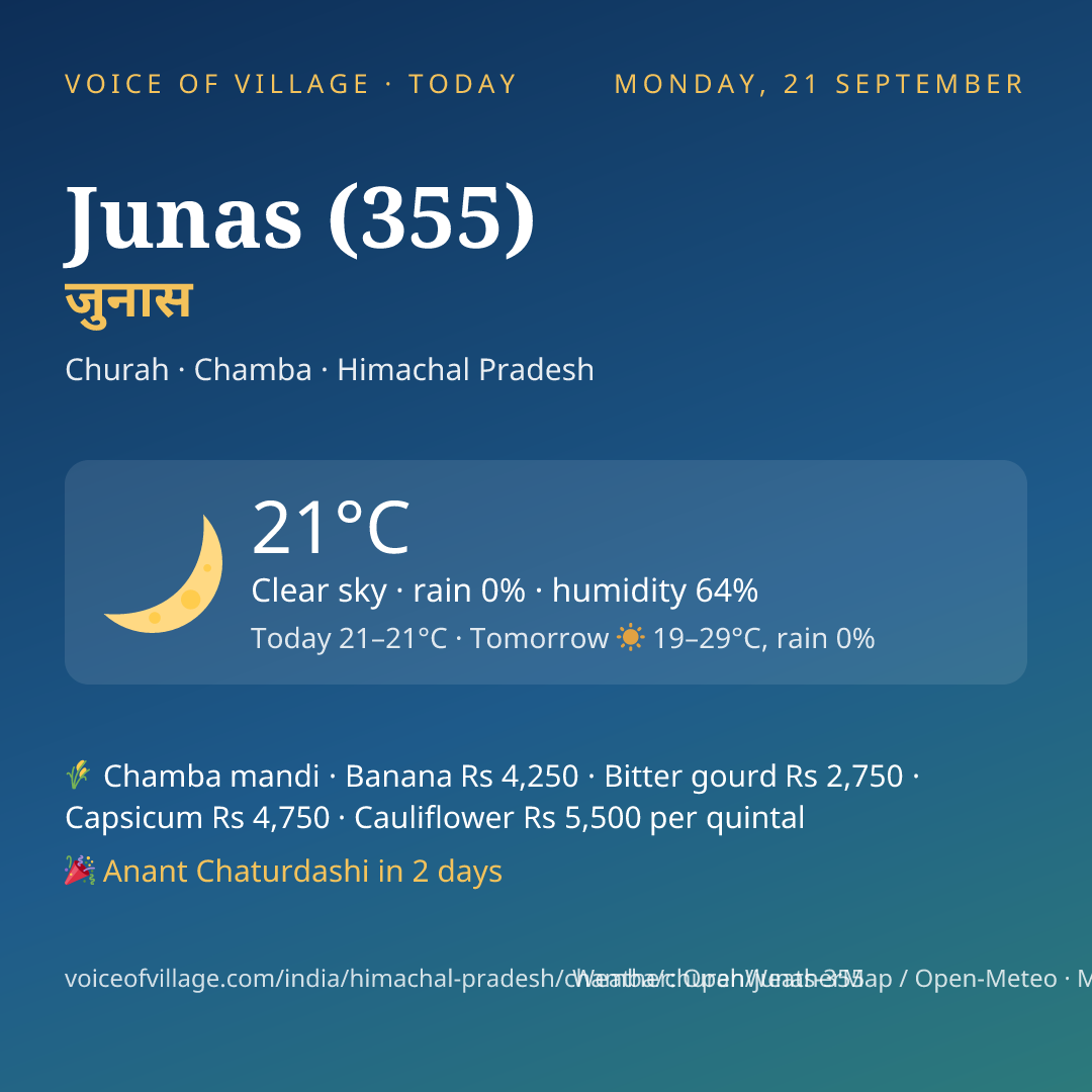 Junas (355) today
