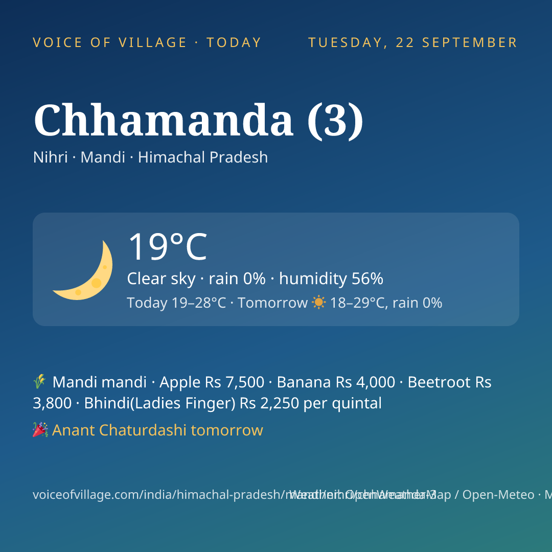 Chhamanda (3) today