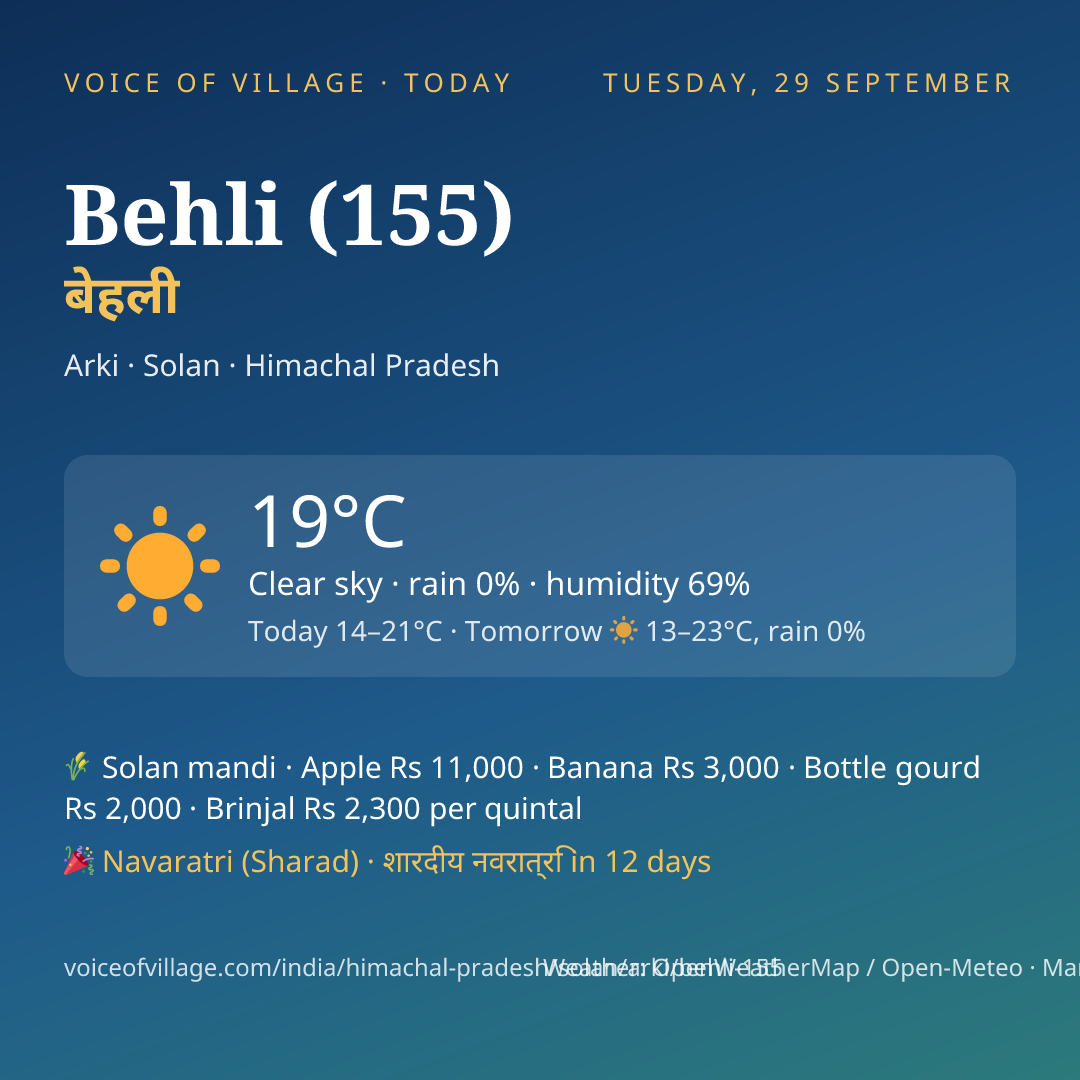 Behli (155) today