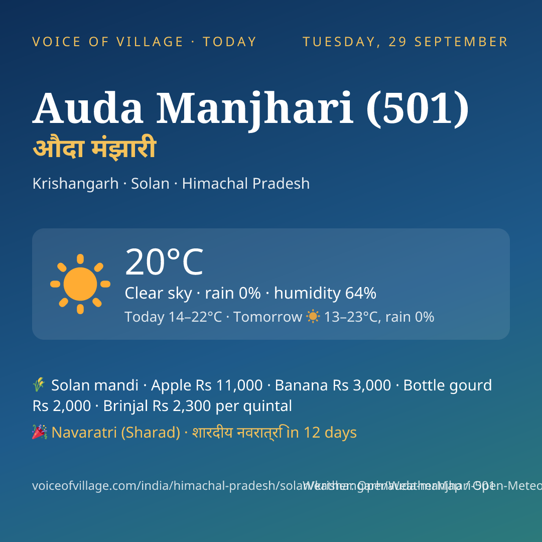 Auda Manjhari (501) today