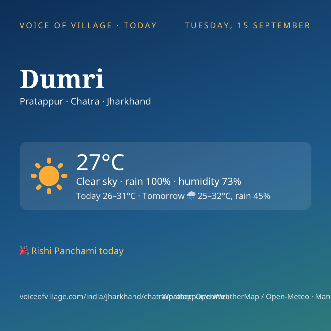 Dumri today