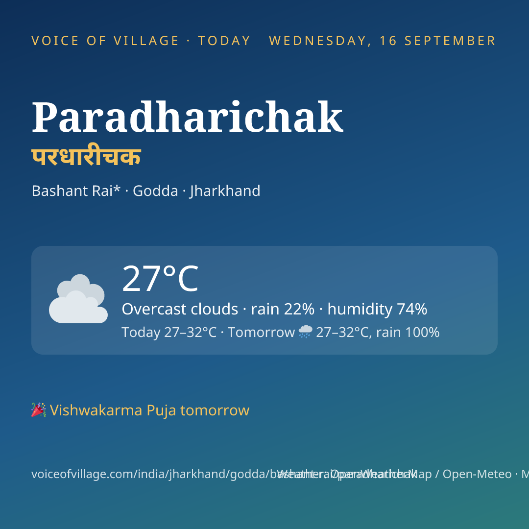 Paradharichak today
