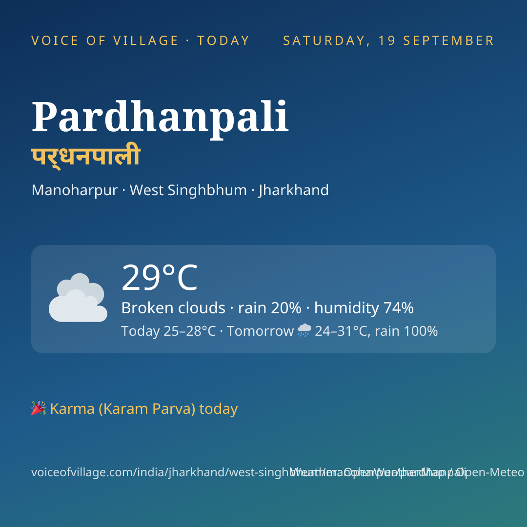 Pardhanpali today