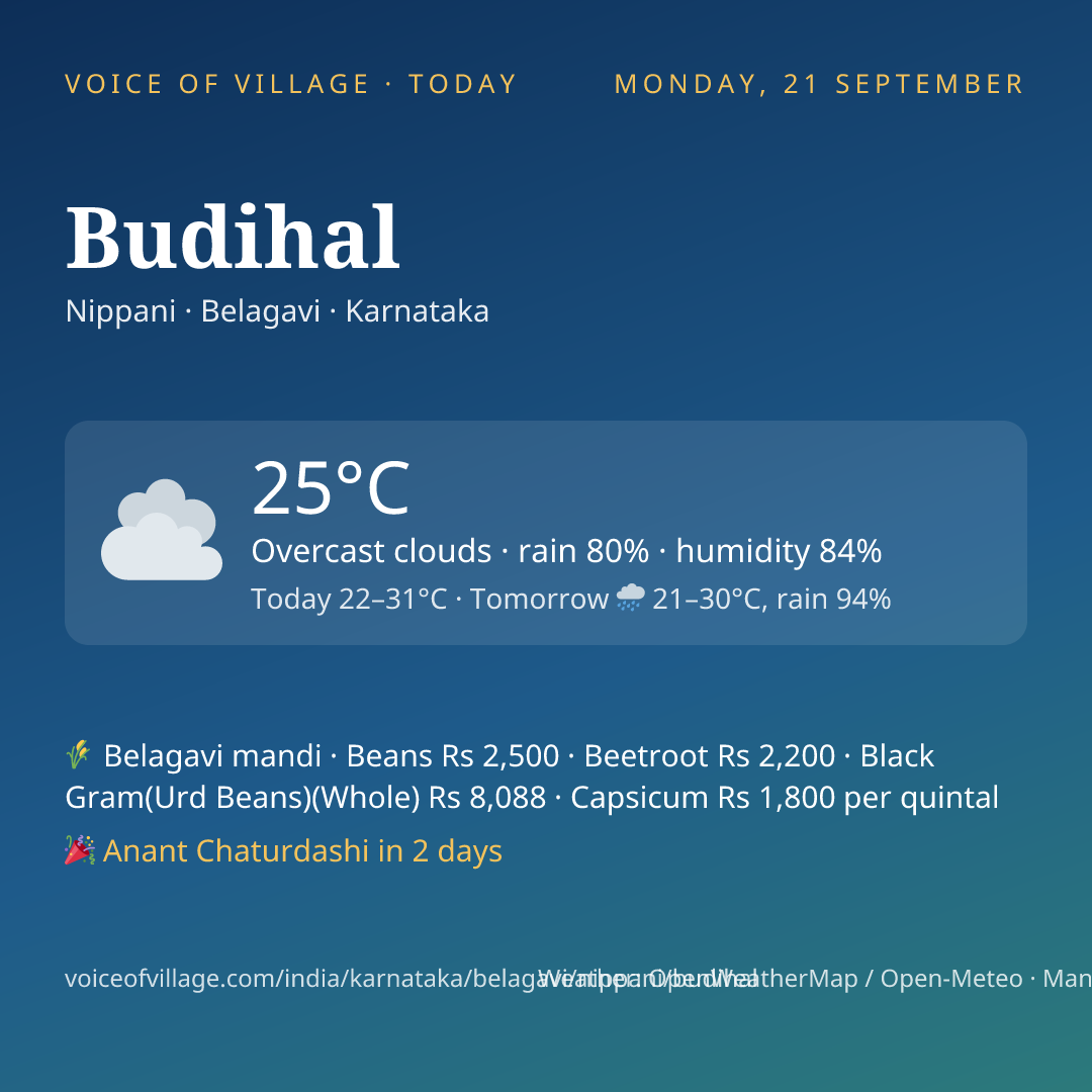 Budihal today