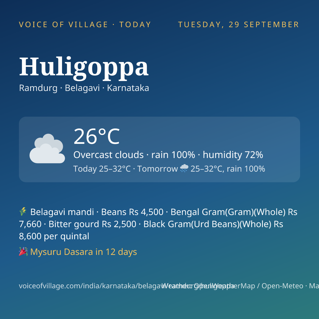 Huligoppa today