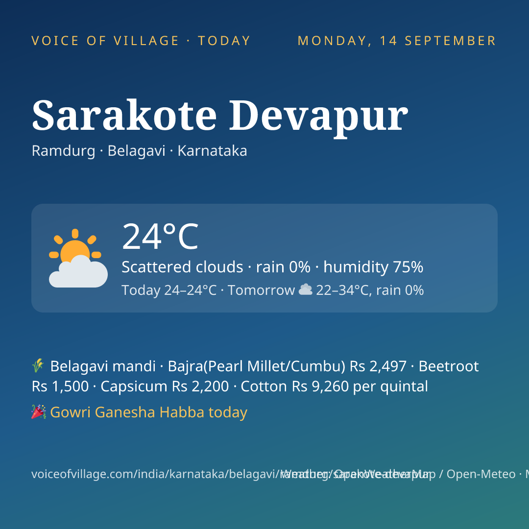 Sarakote Devapur today