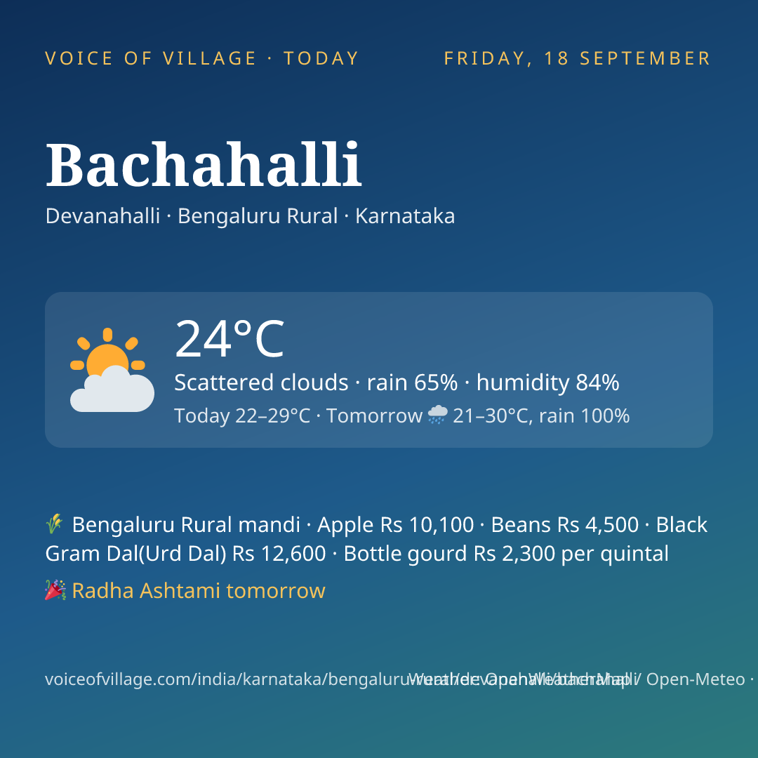 Bachahalli today